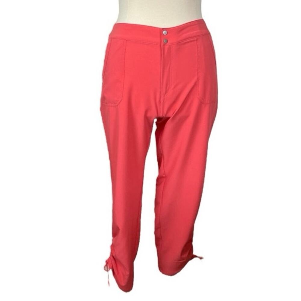 Dressbarn NEW DB Sunday Athleisure Casual Tie Ankle Pants Coral Pink Size 14W